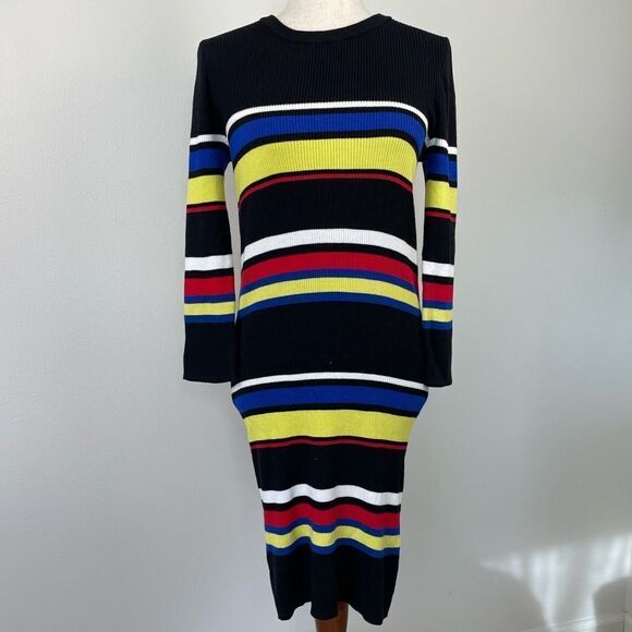NWT Sanctuary Cyber Disco Stretch Midi Dress Size L - Picture 1 of 8